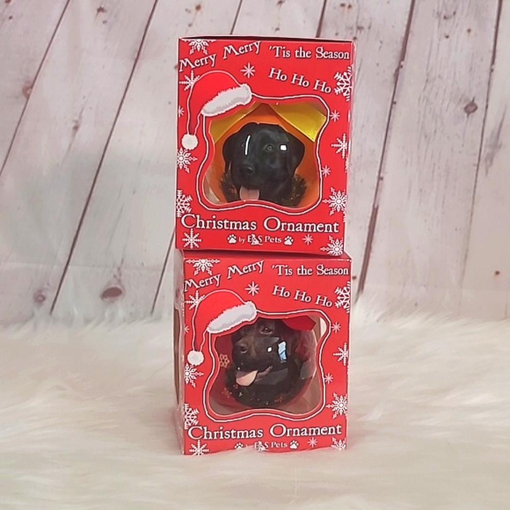 🆕️ Kirkland's Christmas Ornament Labrador Retreiver Lab Dog Pair of  Ornaments - Picture 9 of 15